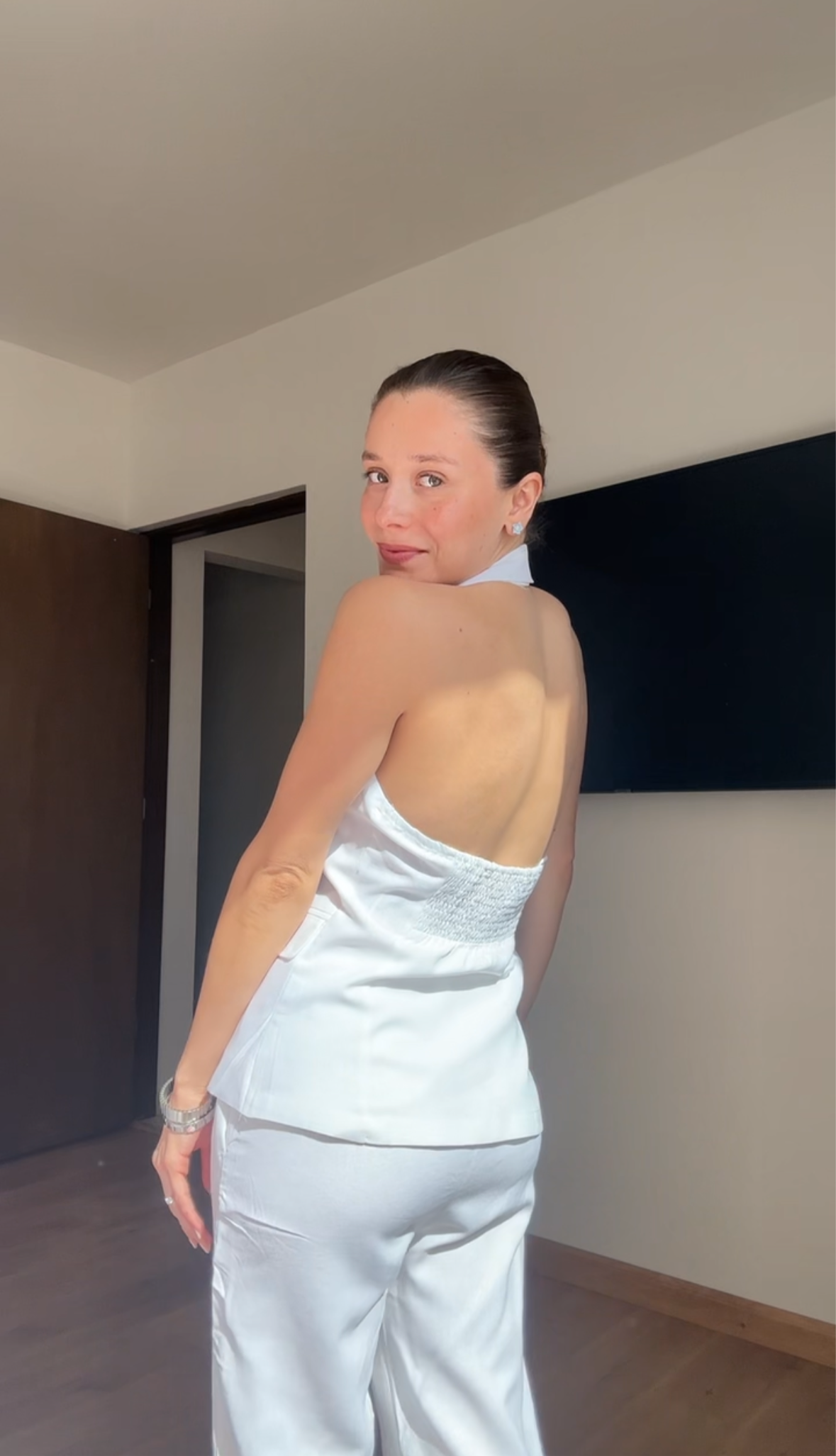 VEST HALTER BLANCO DE BOTONES