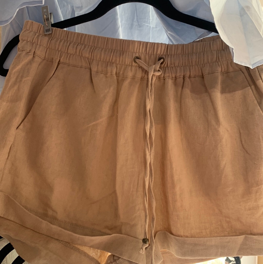 SHORT LINO BLANCO Y NUDE