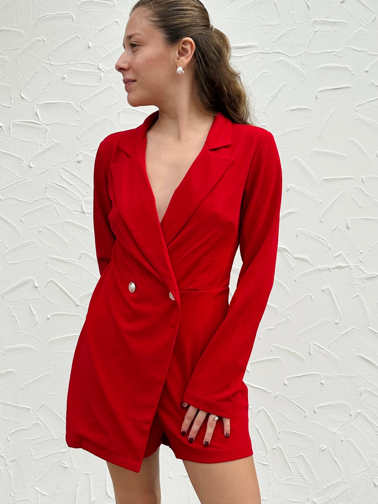 JUMPSUIT TIPO BLAZER ROJO