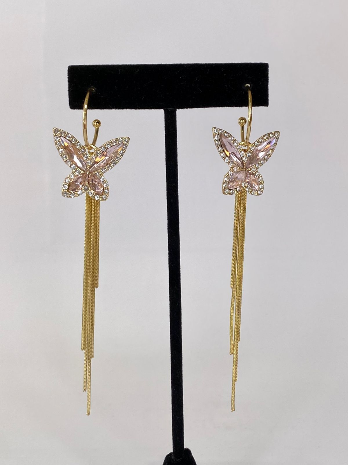 ARETES MARIPOSA ROSA